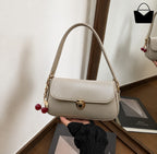Elegant Ladies Handbag with Cherry Charm