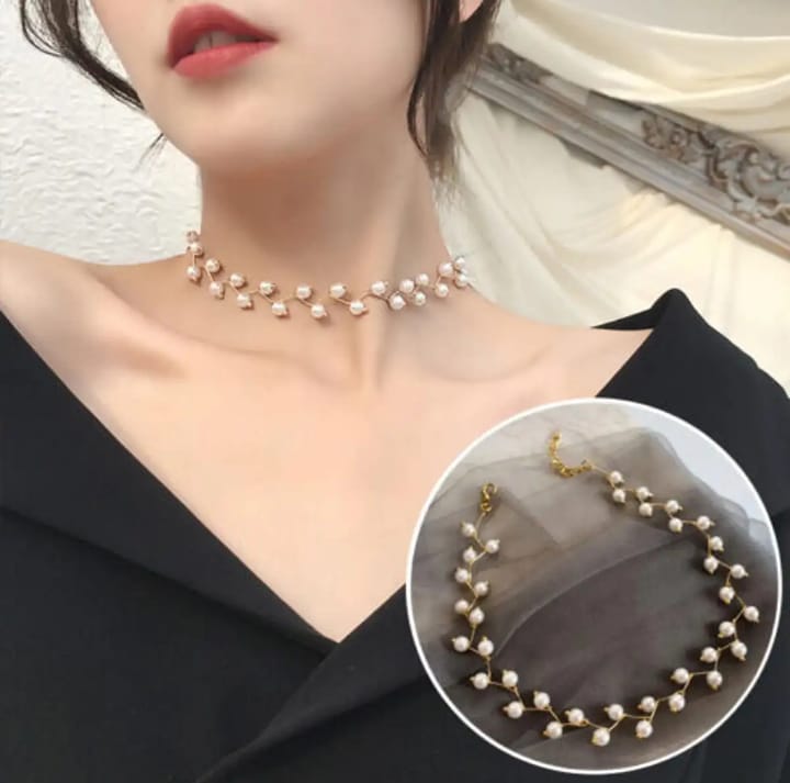 Zig Zag Black Choker with Earrings Set for Girls