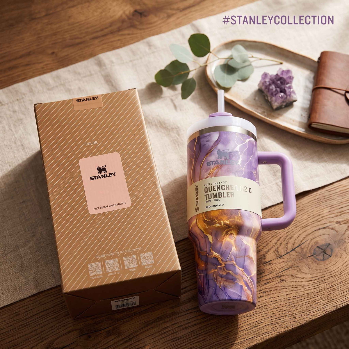 Stanley 40oz Stainless Steel Tumbler - Peach Marble