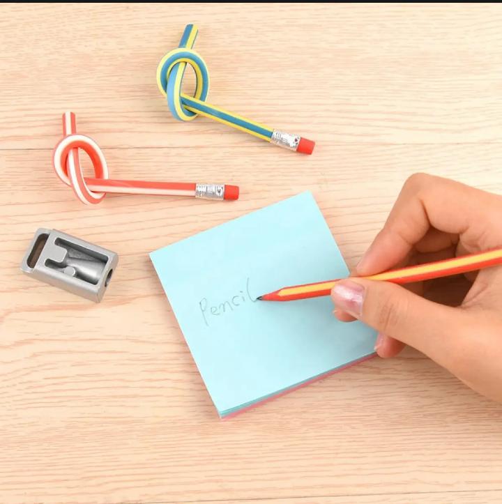 Bendy Flexible Pencils with Eraser for Kids – Pack of 10