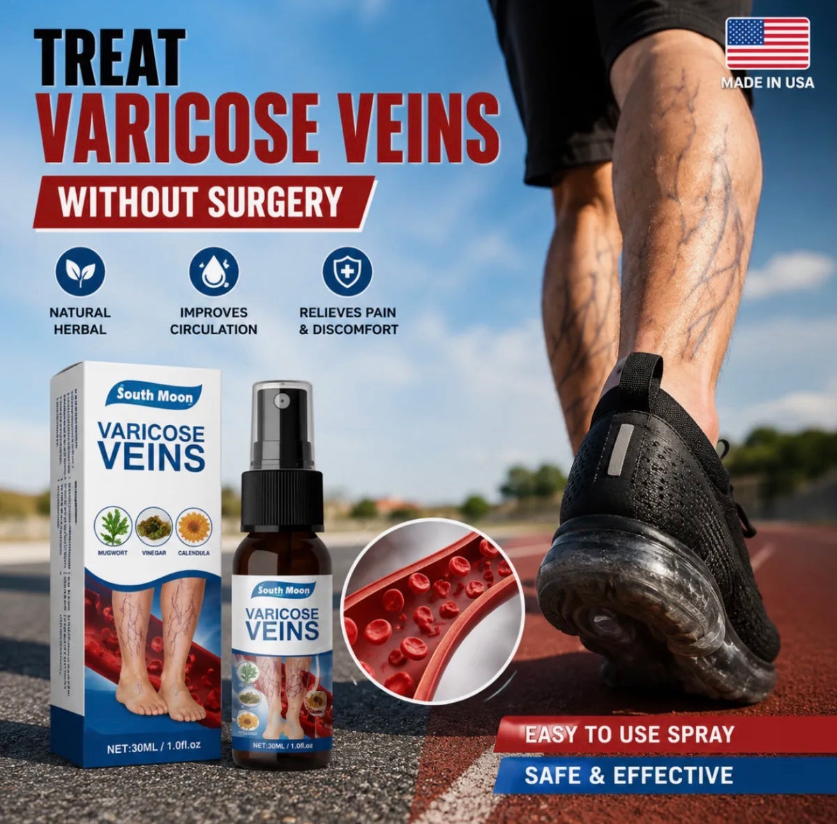 Natural Herbal Varicose Veins Spray