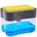 2-in-1 Dish Soap Dispenser with Sponge Caddy