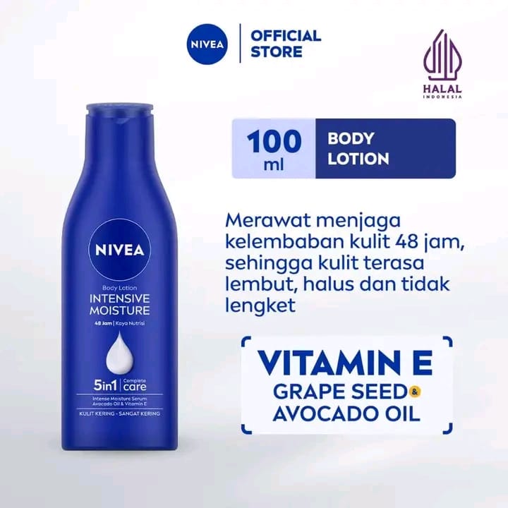 Nivea Body Lotion for All Skin Types – 100ml Hydrating Daily Lotion