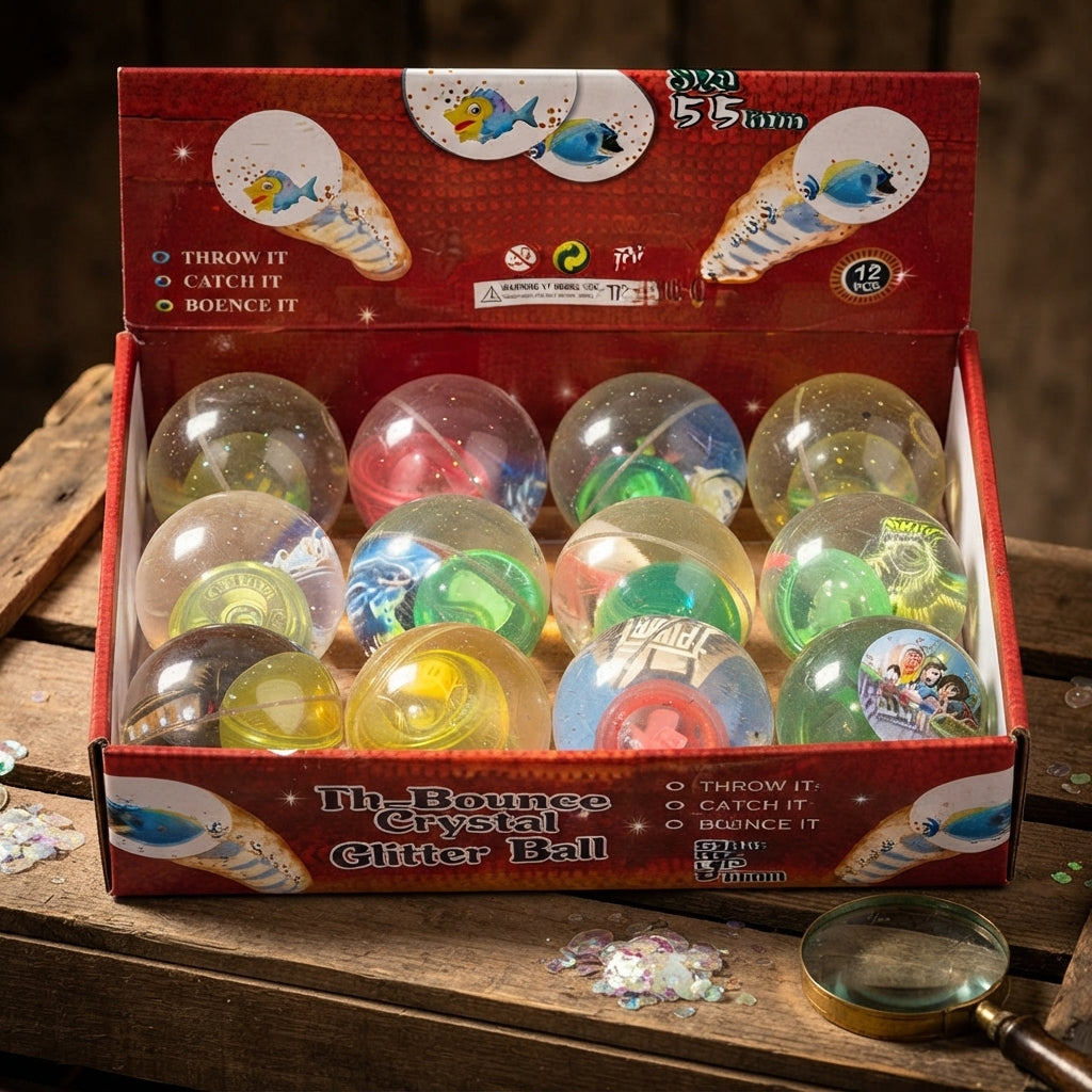 High Bounce Crystal Glitter Ball