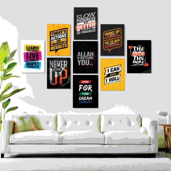 Set of 9 Premium Wall Art Photo Tiles