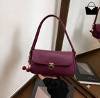 Elegant Ladies Handbag with Cherry Charm