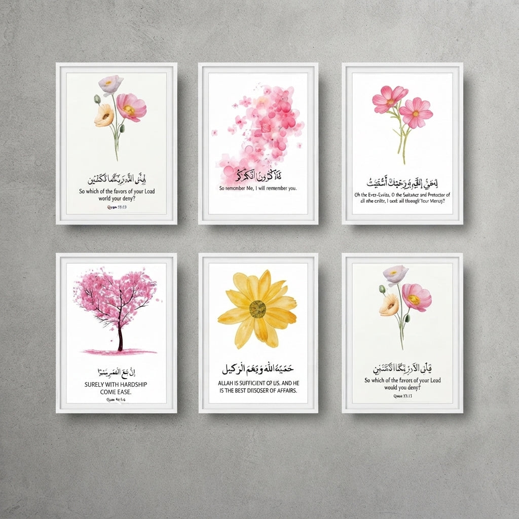 Set of 5 Premium Wall Art Photo Tiles