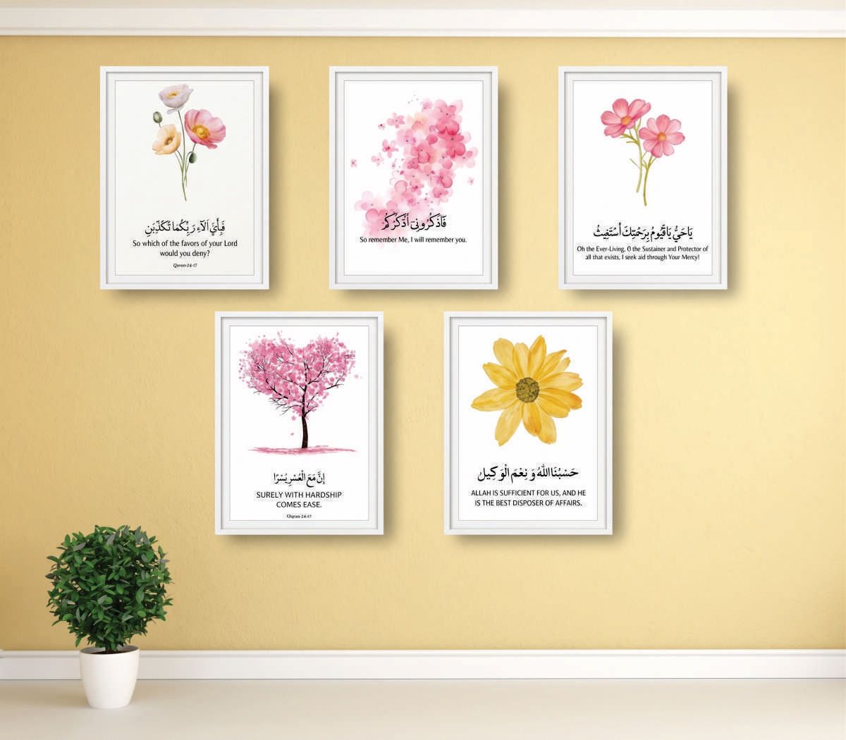 Set of 5 Premium Wall Art Photo Tiles