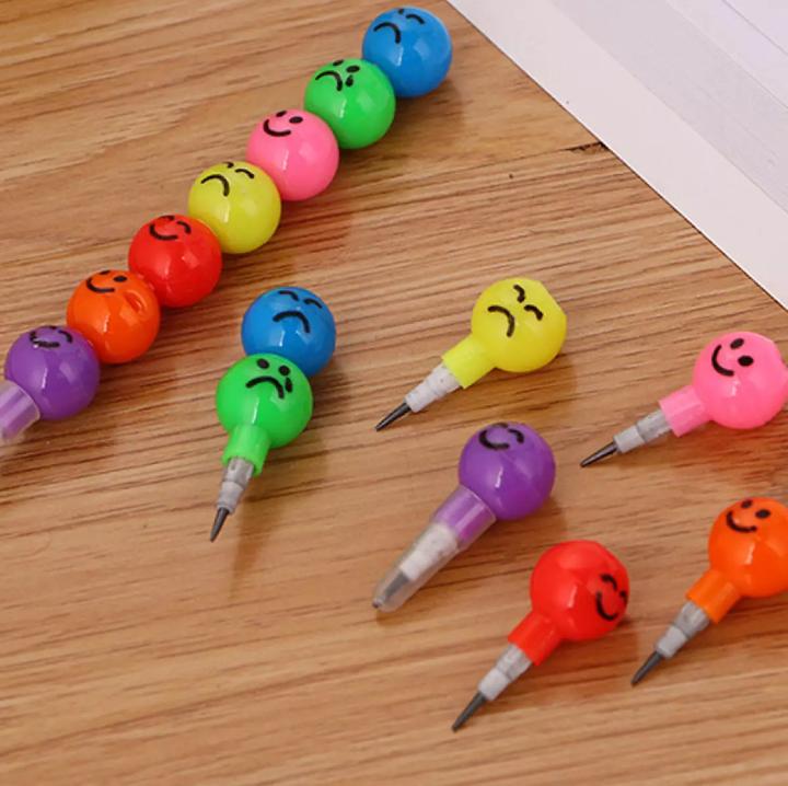 Smiley Cartoon Pencils for Kids