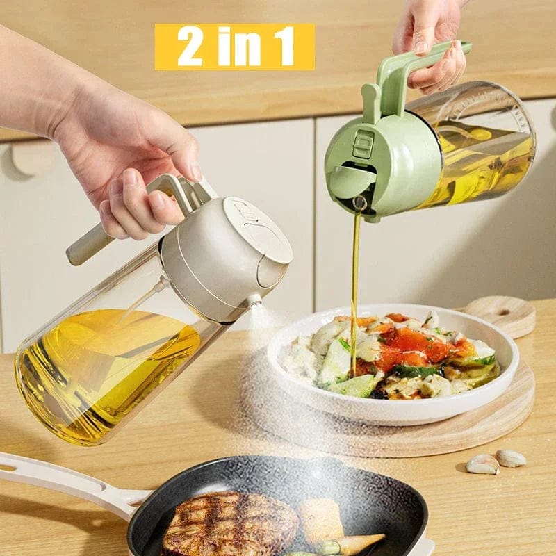 2 In 1 Oil Sprayer Bottle Kitchen Tool