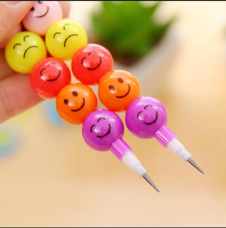 Smiley Cartoon Pencils for Kids