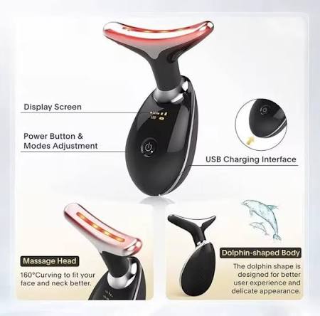Rechargeable Face Massager Neck Device Against Wrinkles