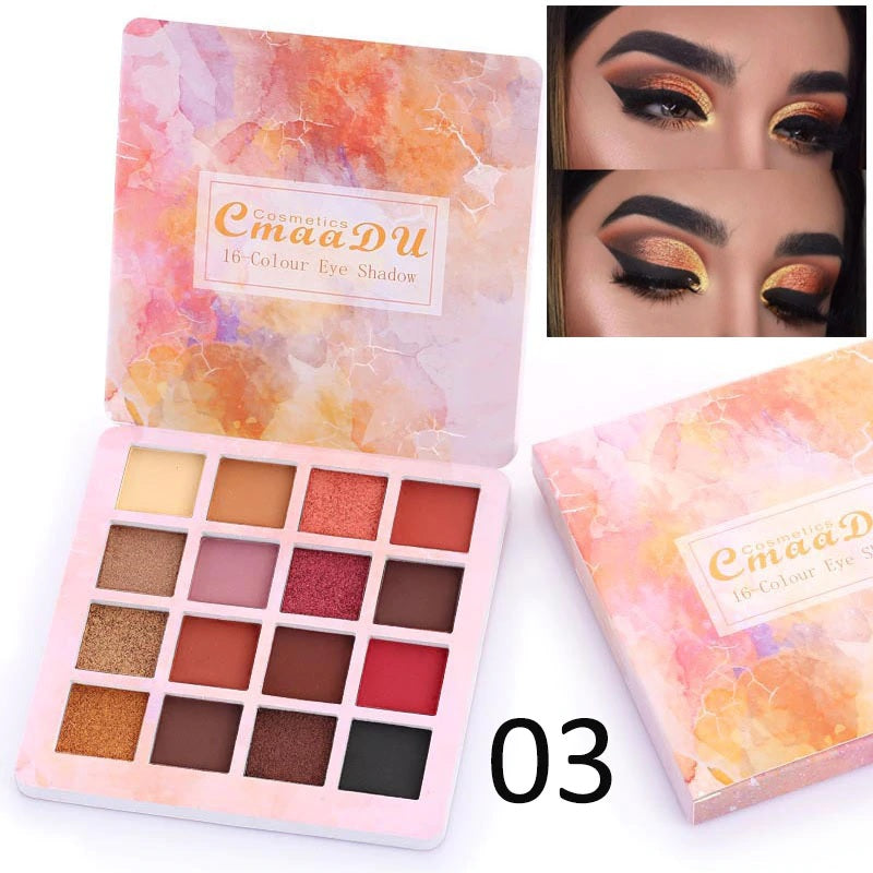 16 Color Eyeshadow Makeup Palette Matte & Shimmer