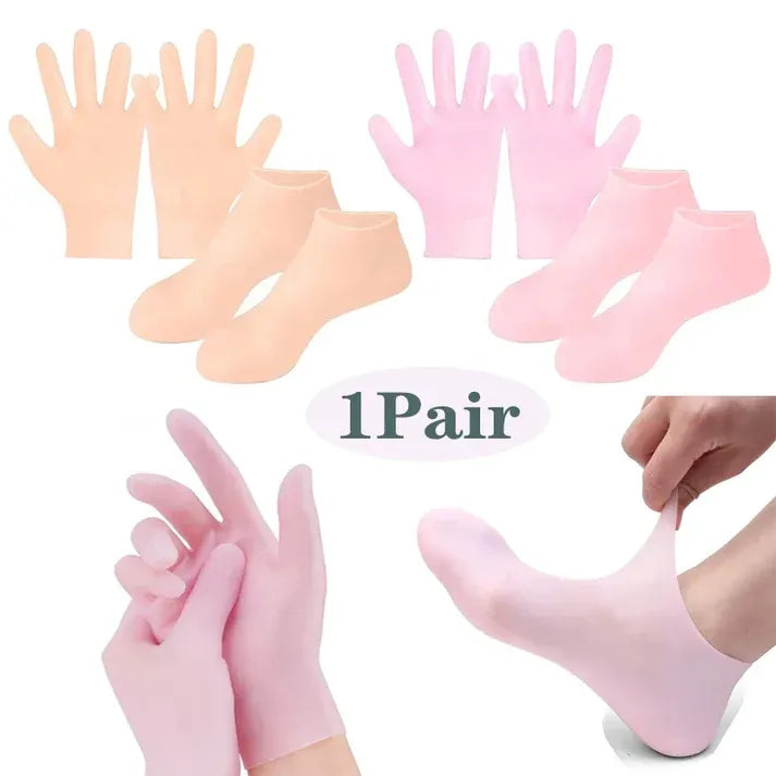 1 Pair Silicone Moisturizing Gel Foot Care Socks For Cracked Heels & Dry Skin